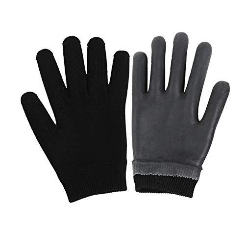 AnHua AnHua 1 Pair Gel SPA Moisturizing Gloves Soft Cotton Moisturizing Whitening Exfoliating Foot Mask Smooth Skin Care Dry Treatment (Black)