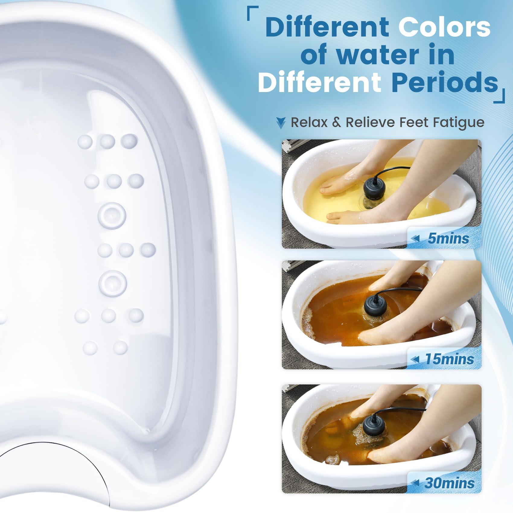 Lecaung Ionic Detox Foot Bath Machine, Personal Ionic Foot Cleanse Ionic Foot Bath SPA Machine for Home Beauty Salon Spa with Basin,100 Liners and Two Round Arrays