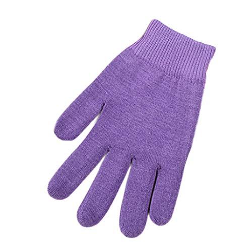AnHua AnHua 1 Pair Gel SPA Moisturizing Gloves Soft Cotton Moisturizing Whitening Exfoliating Foot Mask Smooth Skin Care Dry Treatment (Purple)
