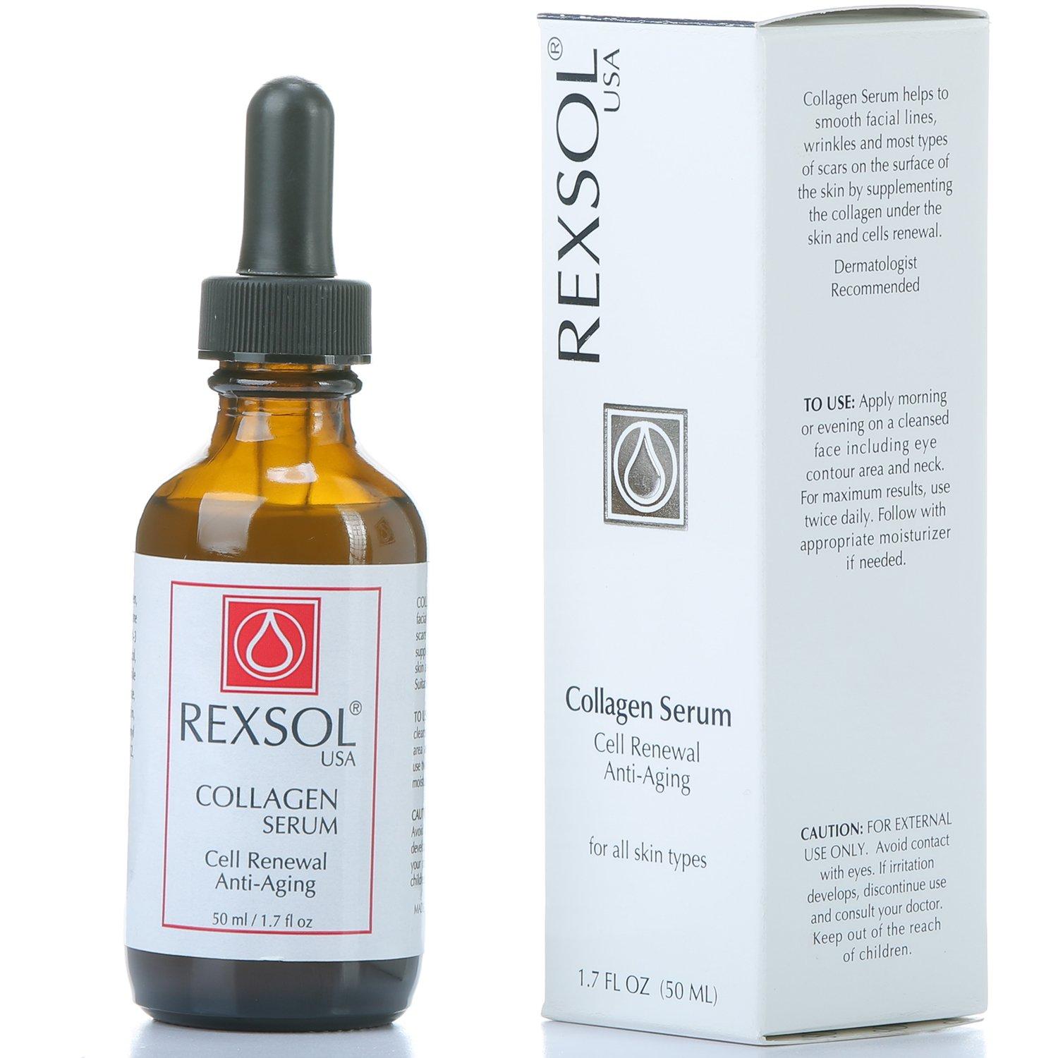 REXSOL REXSOL Collagen serum | With Vit C&E | Effective Anti Aging Serum For Face Care & Age Spot Remover | Anti Wrinkle Serum & Anti Aging Face Serum With Hyperpigmentation Treatment | Rapid Wrinkle Repair