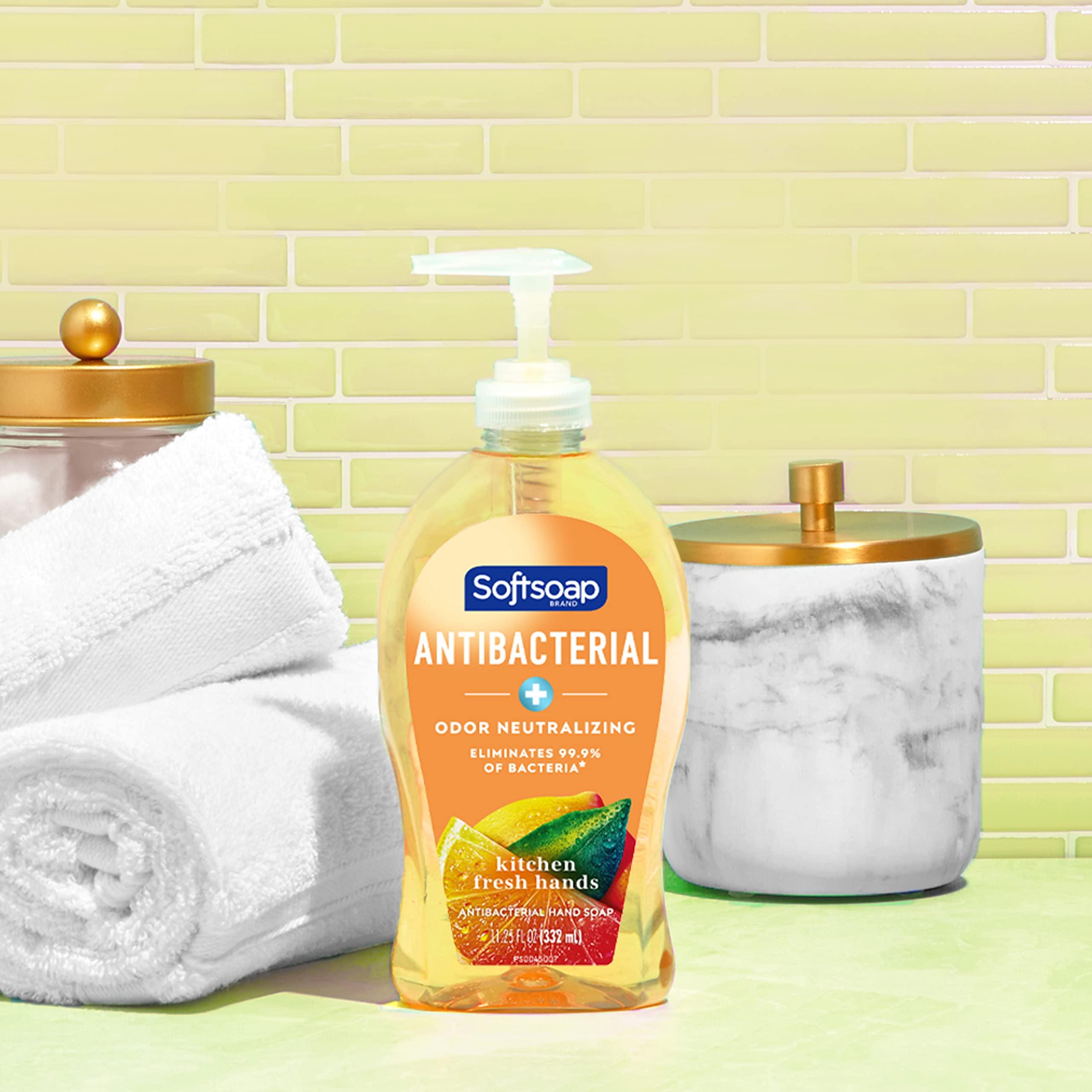 Softsoap Softsoap Antibacterial Liquid Hand Soap, White Tea & Berry Scent Hand Soap, 11.25 Ounce, 6 Pack & Antibacterial Liquid Hand Soap, Kitchen Fresh Hand Soap, 11.25 Ounce, 6 Pack