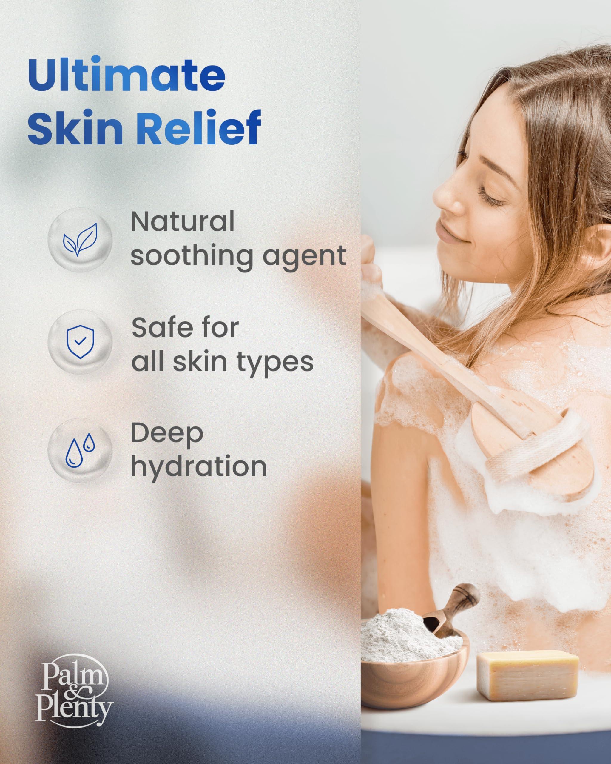 Palm and Plenty Palm and Plenty 100% Organic Colloidal Oatmeal - Unscented, DIY Bath Products, Skincare, Cosmetics, Natural Oatmeal Bath for Itching, Soothing Agent for Itchy, Irritated Skin - 2 Pack (32oz)