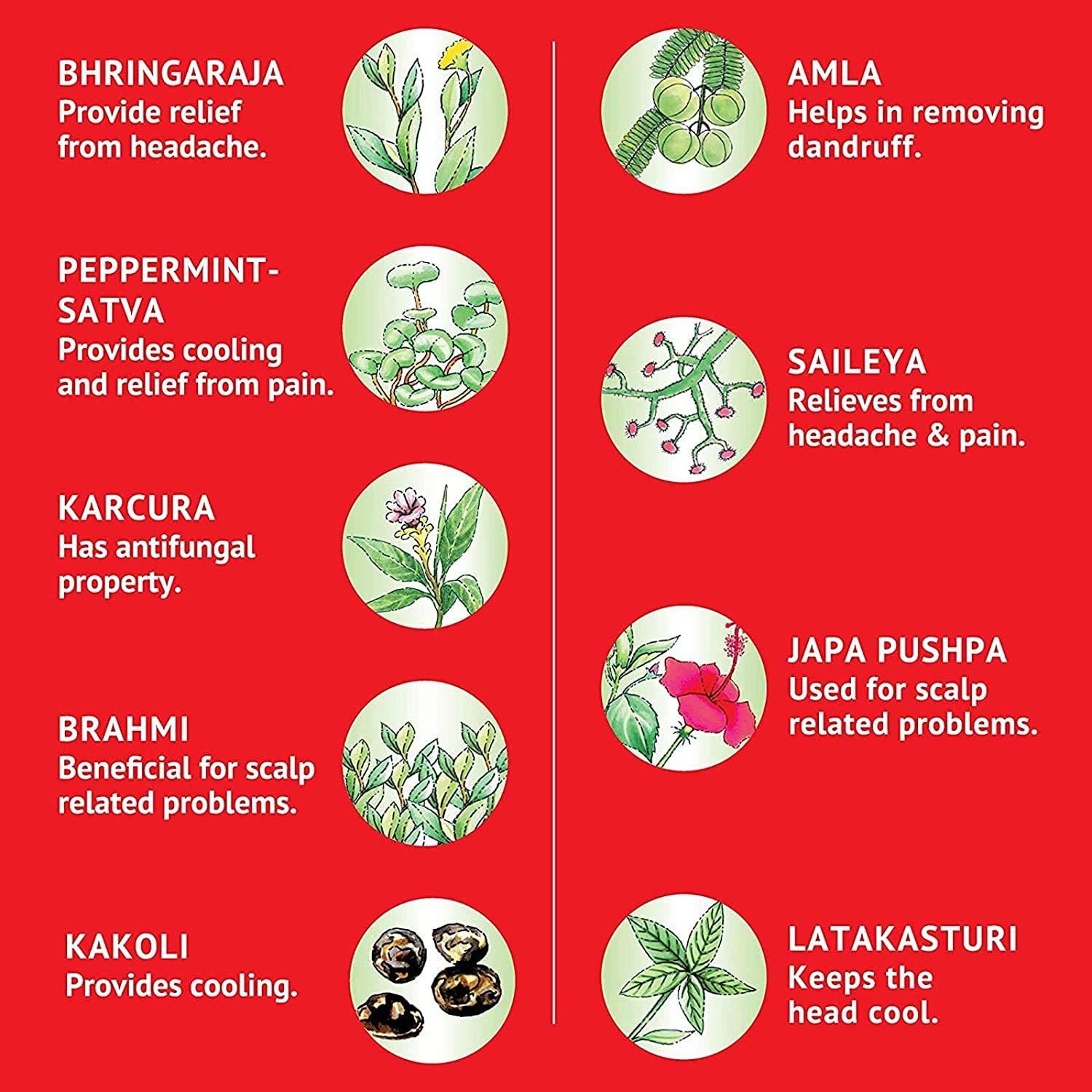 Emami or Himani Emami / Himani Navratna Ayurvedic Herbal Hair Oil 500ml - Multipurpose Cooling Formula