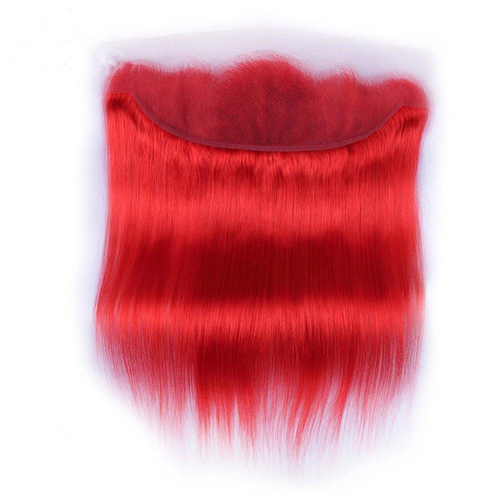 Tony beauty hair Tony Beauty Hair Virgin Brazilian Red Hair Weave Bundles with Full Lace Frontal Silky Straight Colored Red Brazilian Human Hair Bundles 3Pcs with 13x4 Lace Frontal Closure (24 24 24+24)