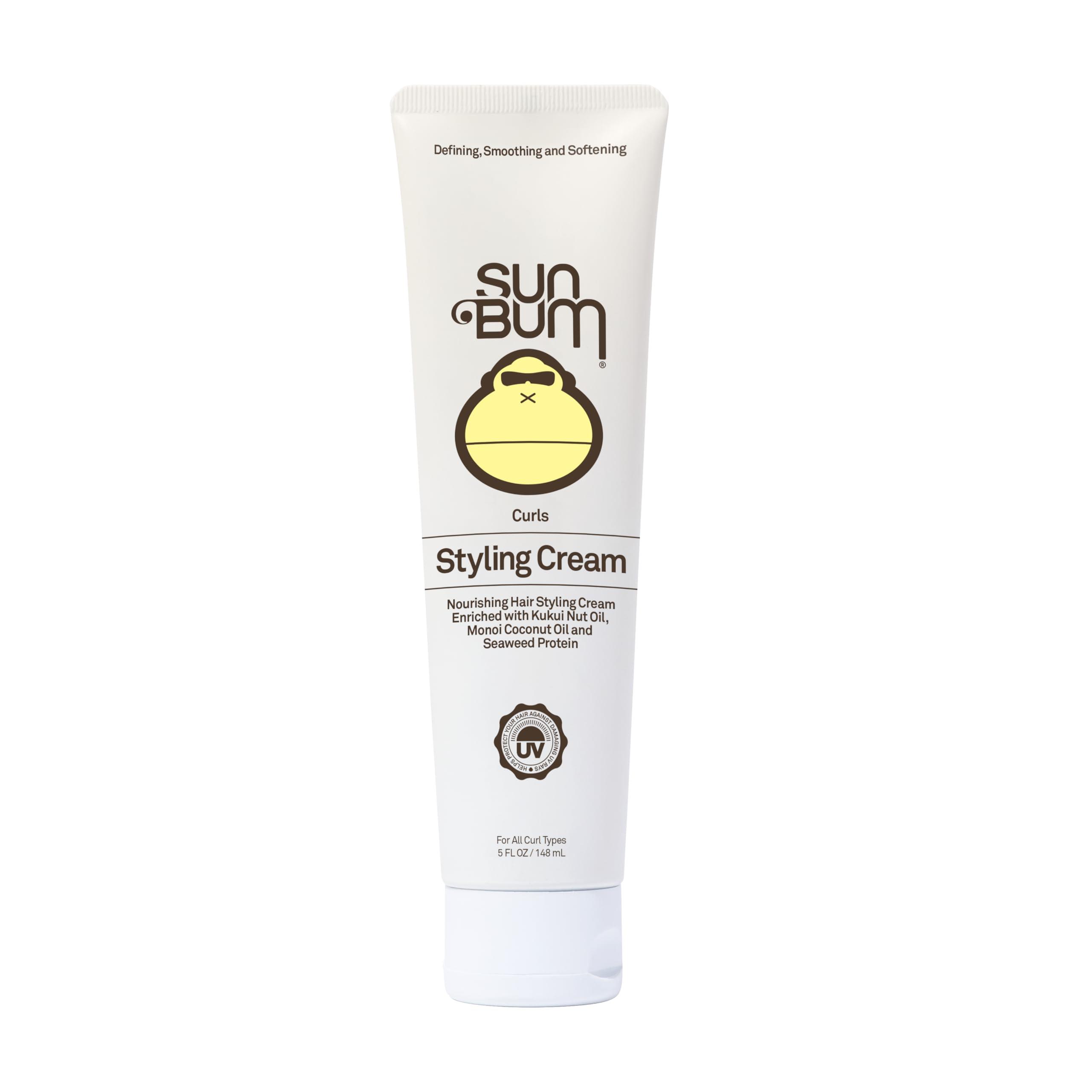 Sun Bum Sun Bum Curls Styling Cream | Vegan and Cruelty Free Moisturizing Hair Treatment for Wavy and Curly Hair | 5 oz