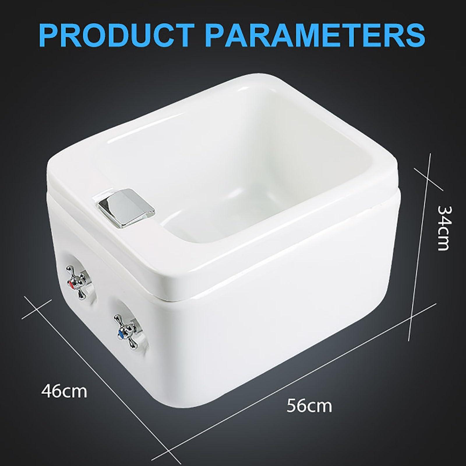 HPIRFYE HPIRFYE Acrylic Pedicure Sink Heated Foot Spa Foot Massager Spa with Heat and Massage Hot and Cold Adjustment Health Manicure Basin Pedicure Bowl Sink Spa Foot Shower Wash Salon