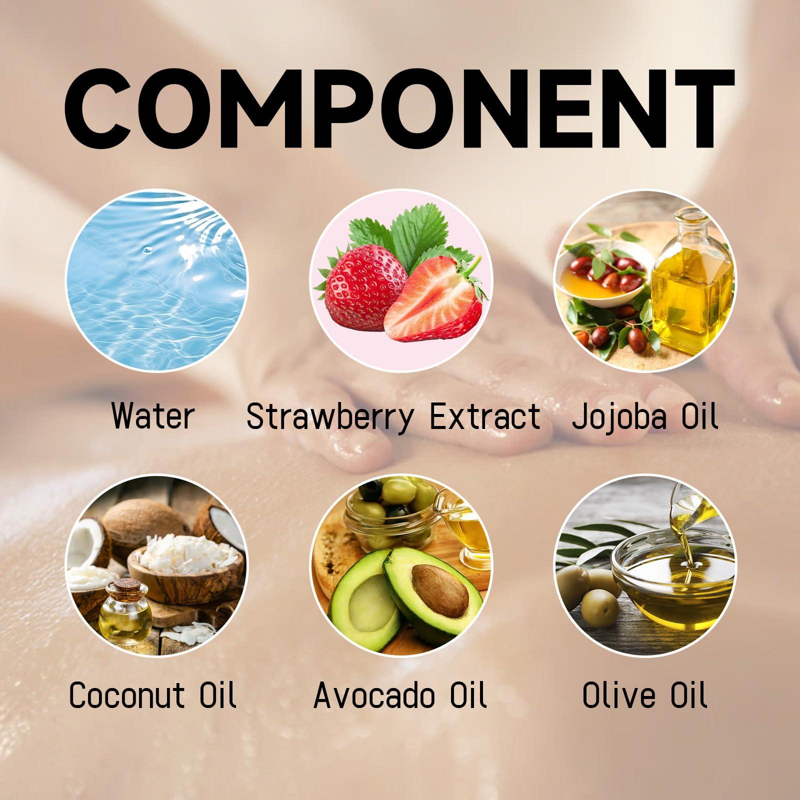 DUHTZ DUHTZ Body Oil, Strawberry Shortcake Body Oil, Handcrafted Body Oil Strawberry Shortcake, Body Massage Oil, Pheromone Body Intention Oil for Women, Relieve Dry Skin (1pcs)