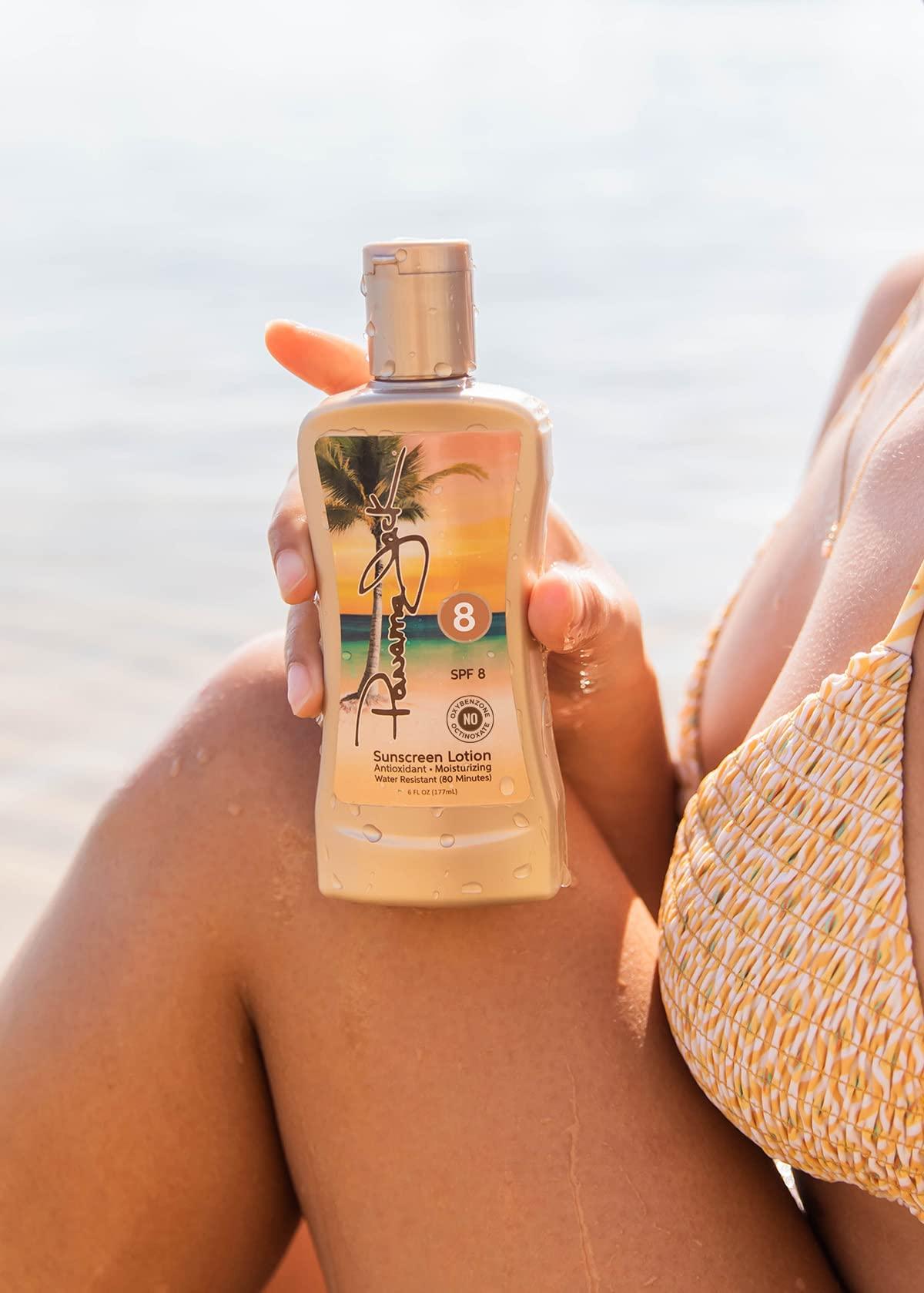 Panama Jack Panama Jack Sunscreen Tanning Lotion - SPF 8, PABA, Paraben, Gluten & Cruelty Free, Antioxidant Moisturizing Formula, 6 FL OZ (Pack of 6)