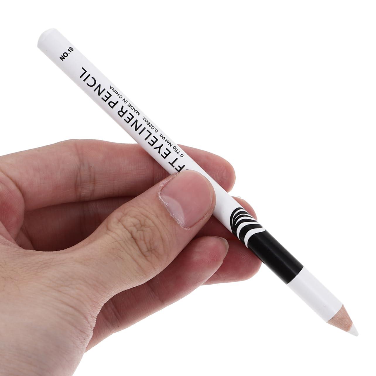 MAGICLULU MAGICLULU 20pcs White Eyeshadow Eyeliner Highlighter Eye Liner Pen White Lying Silkworm Pencil Professional Make up Pencil for Woman Makeup
