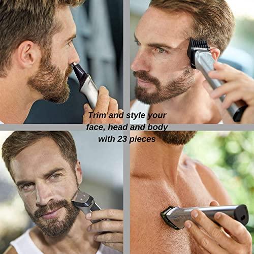 Philips Norelco Philips Norelco Multigroom Men's Beard Grooming Kit with Trimmer for Head Body, Face -Stainless Steel with Travel Case