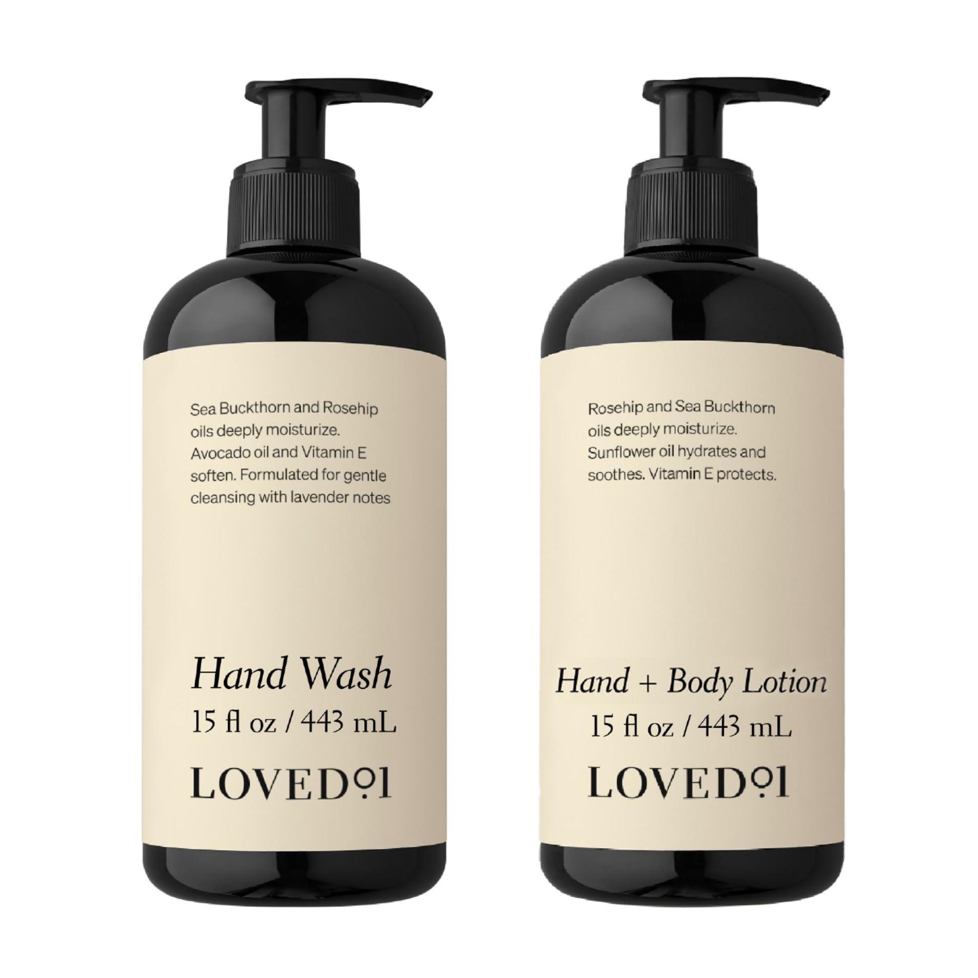 Loved01 Loved01 Hand Care Duo, Oprah\'s Favorite Things, Cleansing & Moisturizing Bundle (15 Oz Hand Wash & 15 Oz Hand & Body Lotion)