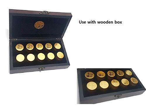 HANE Korea Hane Gold Refillable Reusable Plastic Bottle Case Containers Jars Cosmetics Seasoning Powder Sweets Candy Accessories Capsule Gift Korean Gongjin-dan Letter 100PCS Big Matt (1pack(100pcs))