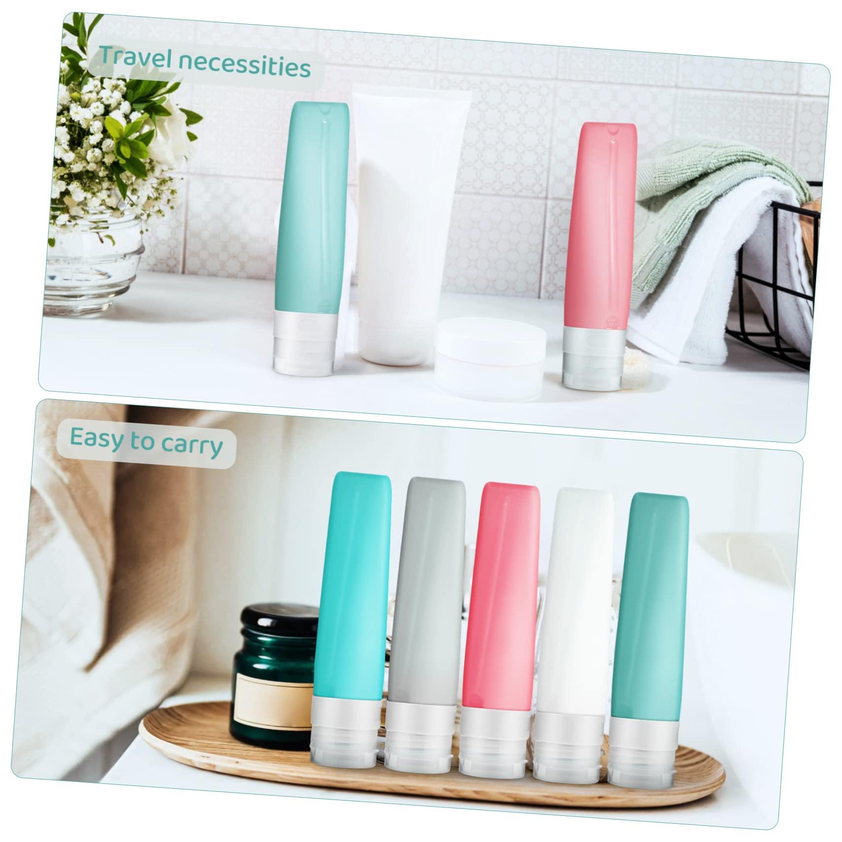 FOMIYES FOMIYES Refill Shampoo Bottles Set 5Pcs Silicone Travel Containers Wide Opening Design