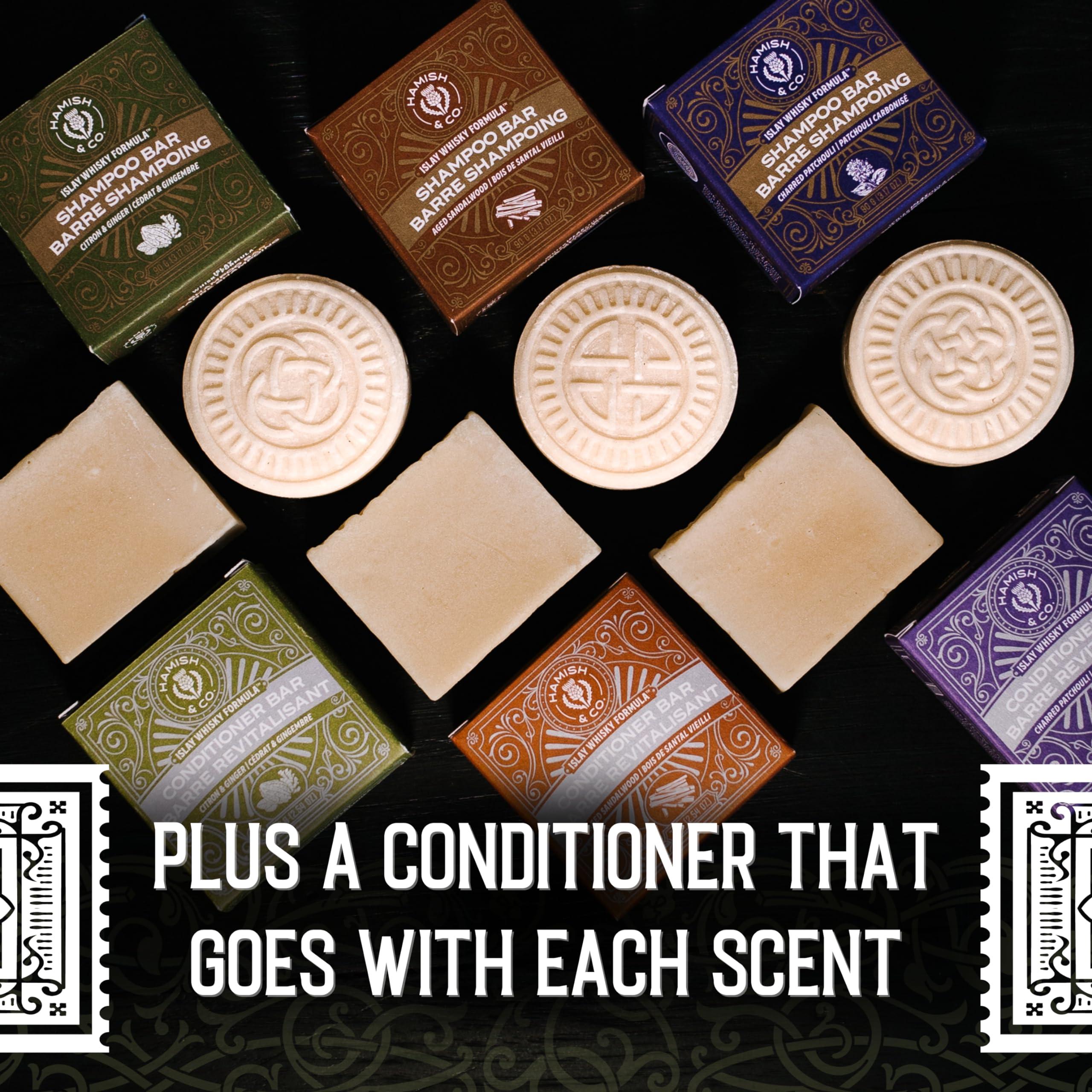 Viori Viori Hamish & Co. Shampoo Bar - Aged Sandalwood - Shampoo for Men - Handcrafted with Scottish Islay and Whiskey Infused - Made from Natural Ingredients - Sulfate, Paraben, Cruelty, and Plastic-Free