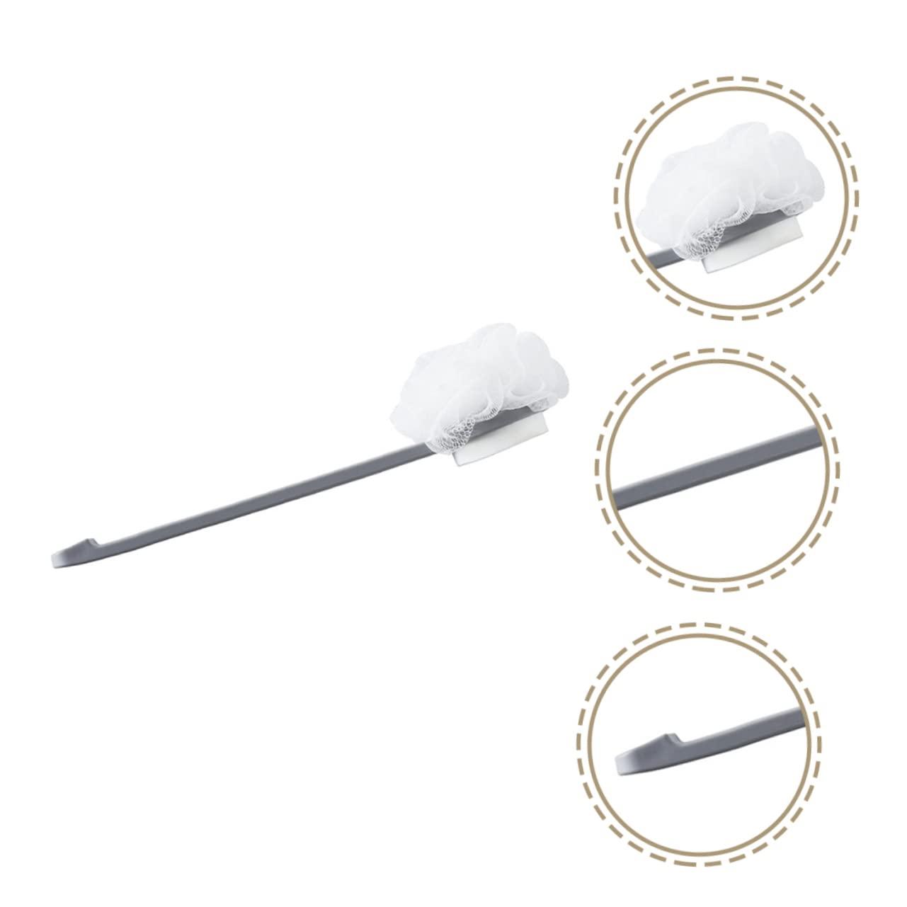 IWOWHERO IWOWHERO Long Handle Bath Brush Bath Sponges Shower Puff with Handle Bath Accessories Handle Body Brush Skin Body Brush Bathing Sponge Body Spa Brush Scrubber Shower Body Brush Pp Grey