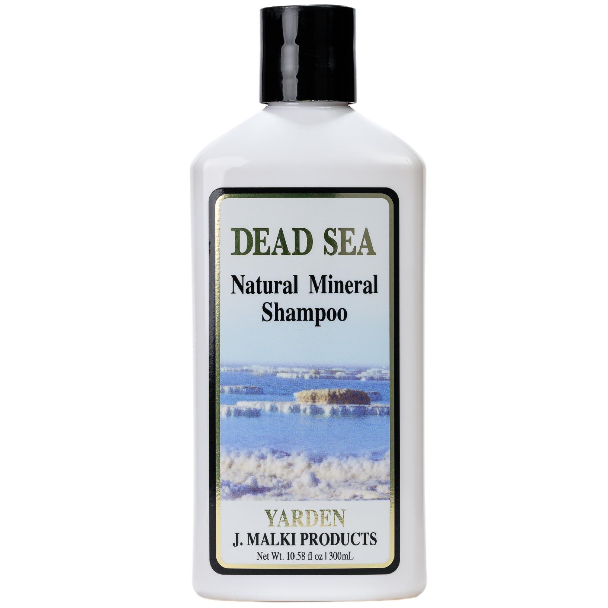 J. Malki Products Malki Dead Sea Products Natural Mineral Shampoo | Dead Sea Shampoo for Vibrant and Healthy Hair | Eczema, and Psoriasis Support, Paraben Free Shampoo
