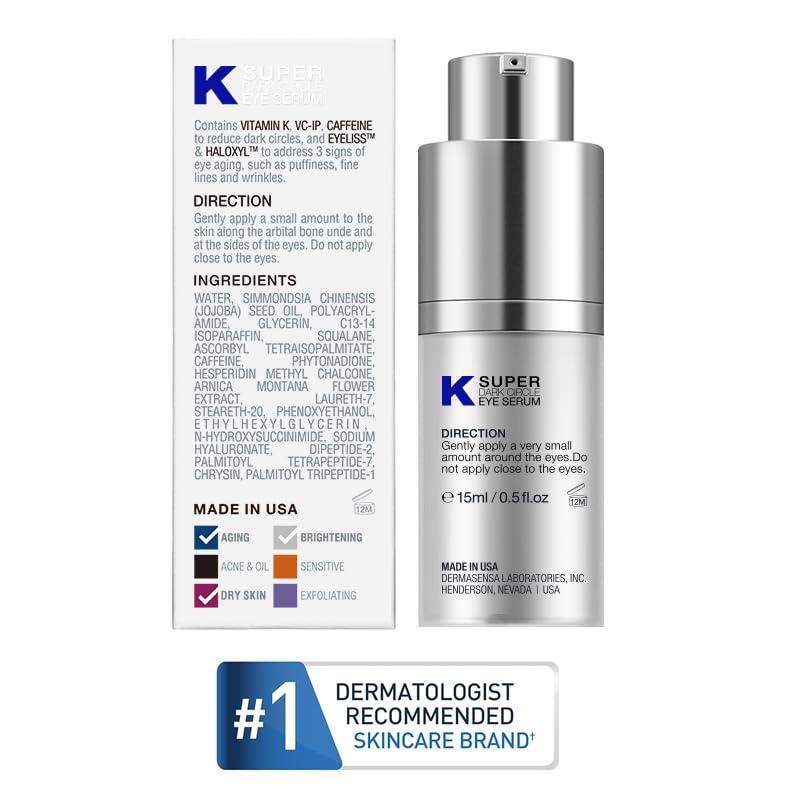 DS Dermasensa DS Dermasensa, Vitamin K Super Eye Cream, 0.5 Fl Oz.