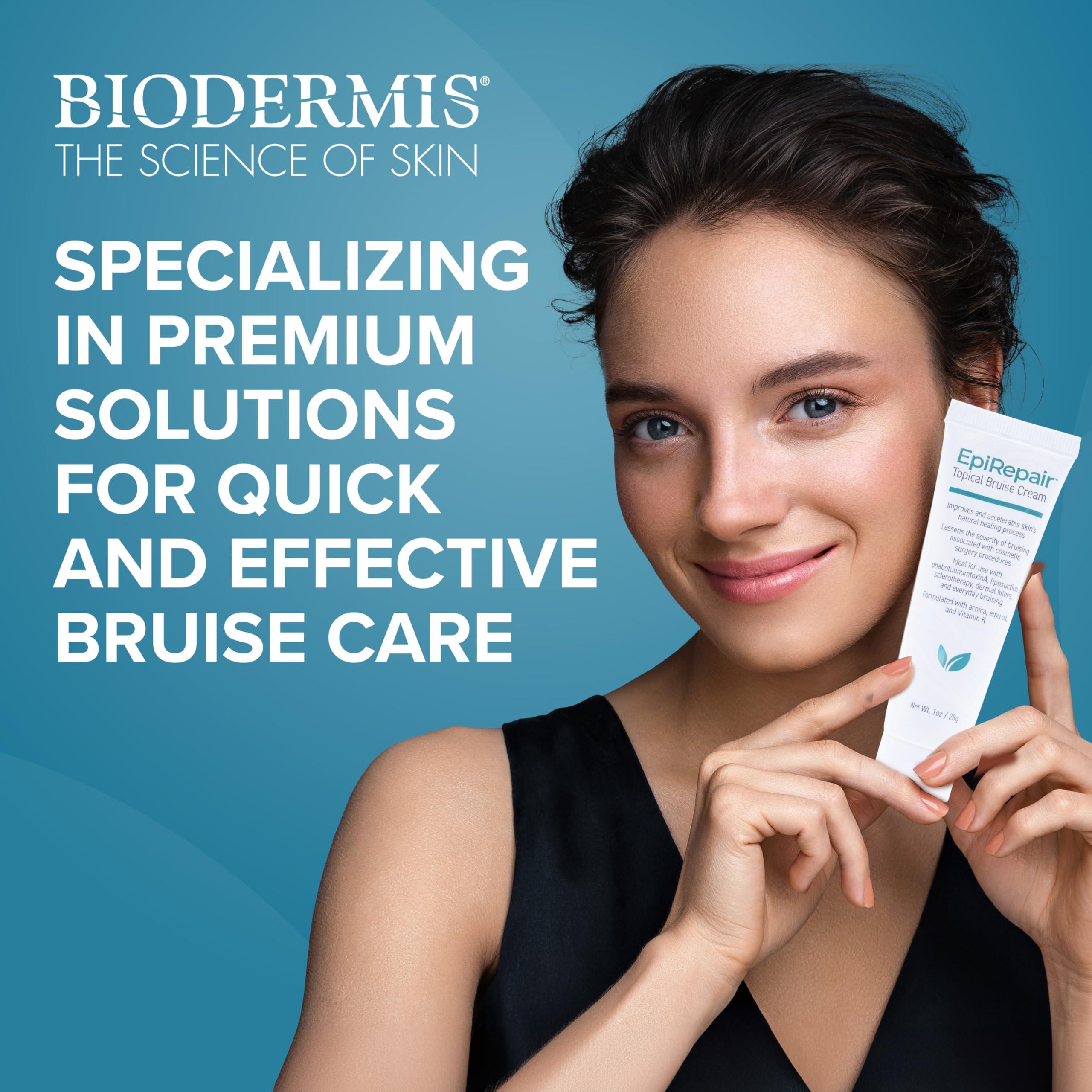 BIODERMIS EpiRepair Premium Bruise Cream - Formulated with Clinically Proven Arnica Oil & Vitamin K to Help Lessen & Remove Bruises in Cosmetic Surgery Procedures - Enhanced with Emu Oil, Vitamin E & Green Tea