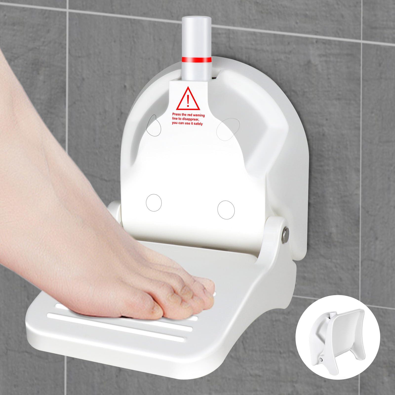 CLIO Foot Rest for Shower to Shave Legs, Foldable Shaving Step for Inside Shower, Suction Cup Shower Foot Rest