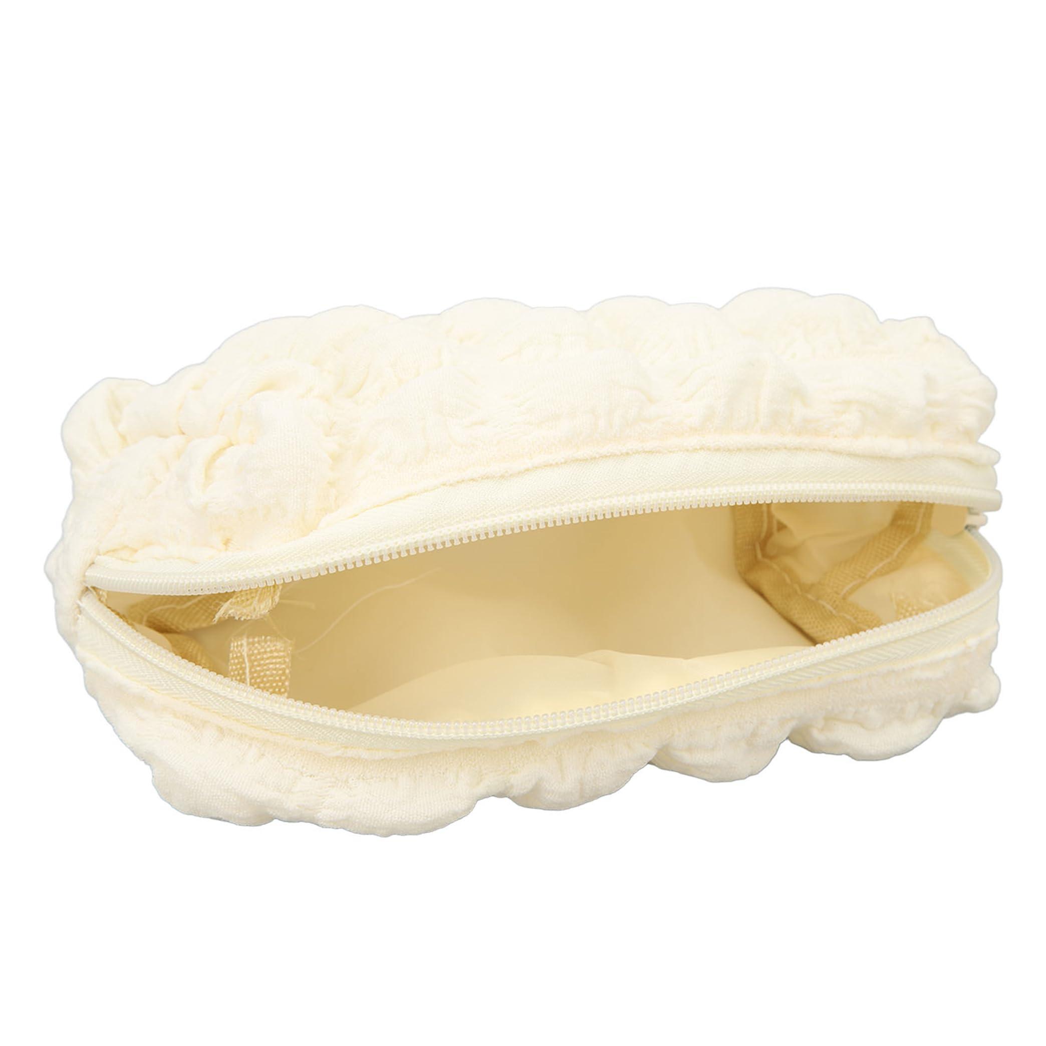 Generic Generic Cute Makeup Bag,Skin Care Bag,Plush Makeup Bag,Zipper Closure Make Up Bag,Cute Makeup Bag Accessories Aesthetic Make Up Bag Purse Cosmetic Bag for Purse (White), White, Fashionable and simple