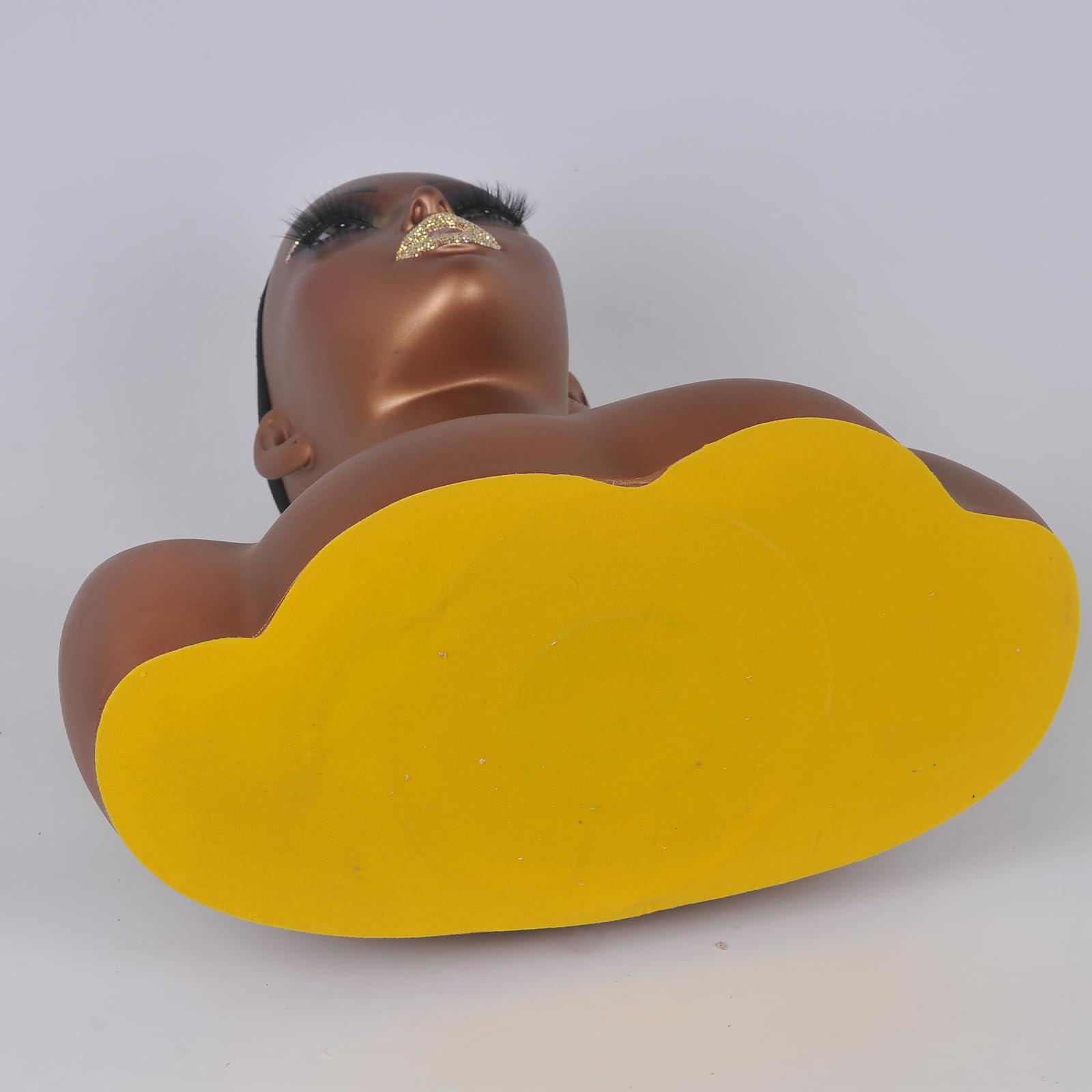 JINGFA JINGFA Mannequins Realistic Female Mannequin Head with Shoulder Display Manikin Head Bust for Wigs,Makeup,Beauty Accessories