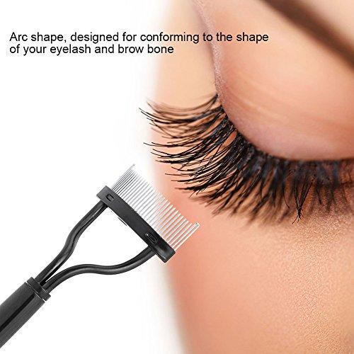 Boquite Valentine's Day Carnival Mini Eyelash Curler,Eyelash Curler Eyelash Comb Steel Needle Eyebrow Mascara Brush Makeup Cosmetic Beauty Tools