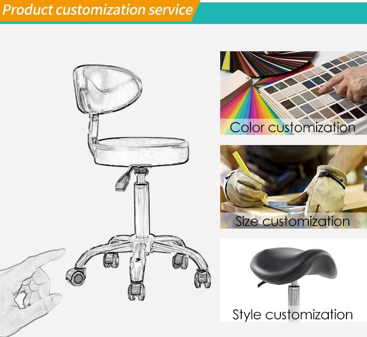 TATARTIST TATARTIST Tattoo Stool Massage Saddle Chair Adjustable Hydraulic 360 Rotating Medical Spa Beauty Salon Stools Bar Boss Office Artist Workbench Chairs with Rolling Wheels Backrest (Black)