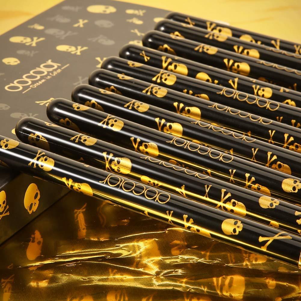 docolor Docolor Eye Makeup Brushes 10Pcs Skull Printed Eyeshadow Makeup Brush Set Blending Concealer Eyebrow Eye Liners Premium Synthetic Eyeshadow Crease Brow Brush