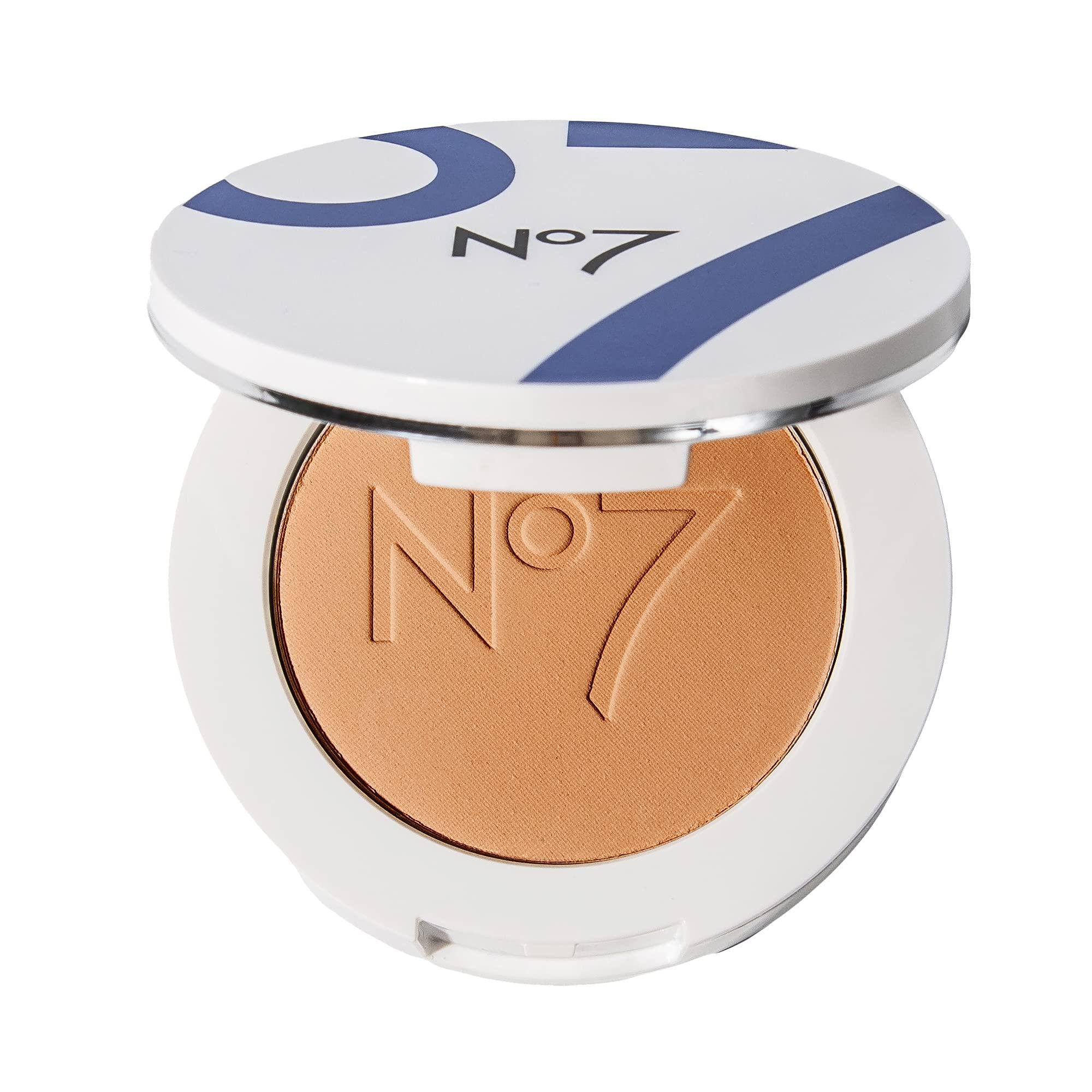 No7 No7 Lift & Luminate Triple Action Powder - Deep - Pressed Makeup Setting Powder for Face - Compact Setting Powder Reduces the Appearance of Fine Lines & Enhances Glow (10g)