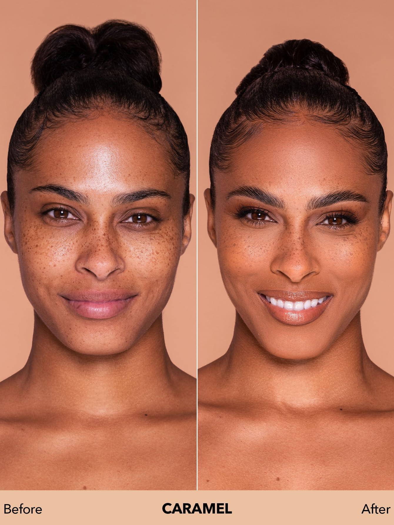 SHEGLAM SHEGLAM Full Coverage Foundation Makeup Long Lasting Waterproof Matte Dewy Liquid Foundation - Caramel