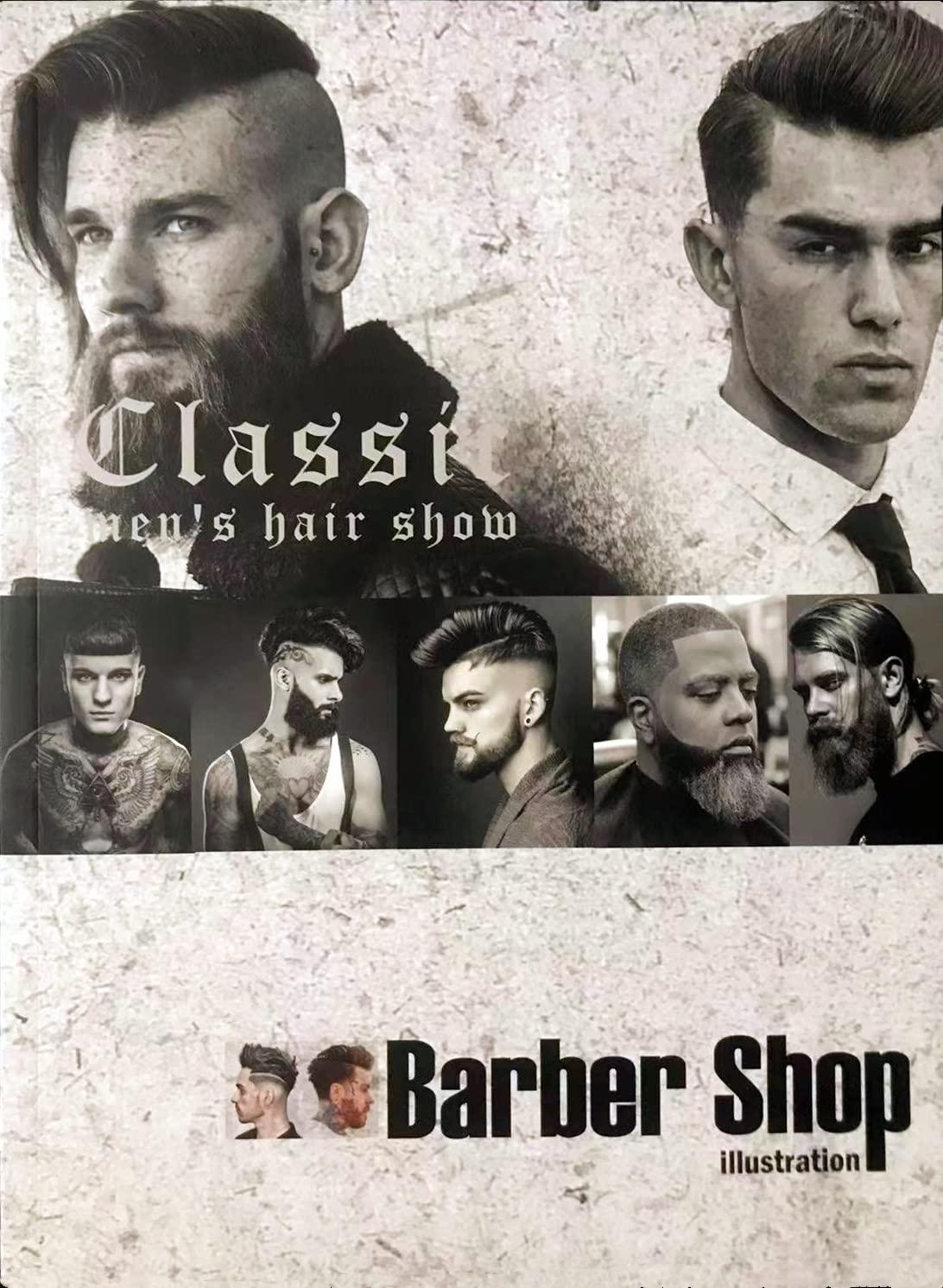 N\\\\A Classic MALE HAIR Show Tattoo Fashion Magazine,BABRER & HAIR TATTOO Hairdressing Design, Sculpture Pomade Hair Style Design Pattern Books, Vintage Men\'s Oil Head Picture Album Barber Shop illustration A1