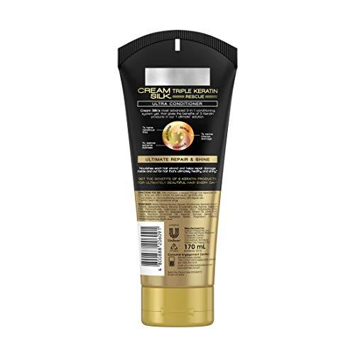 Cream Silk CREAMSILK Triple Keratin Rescue, Ultimate Repair & Shine, 170ml/5.75 fl oz