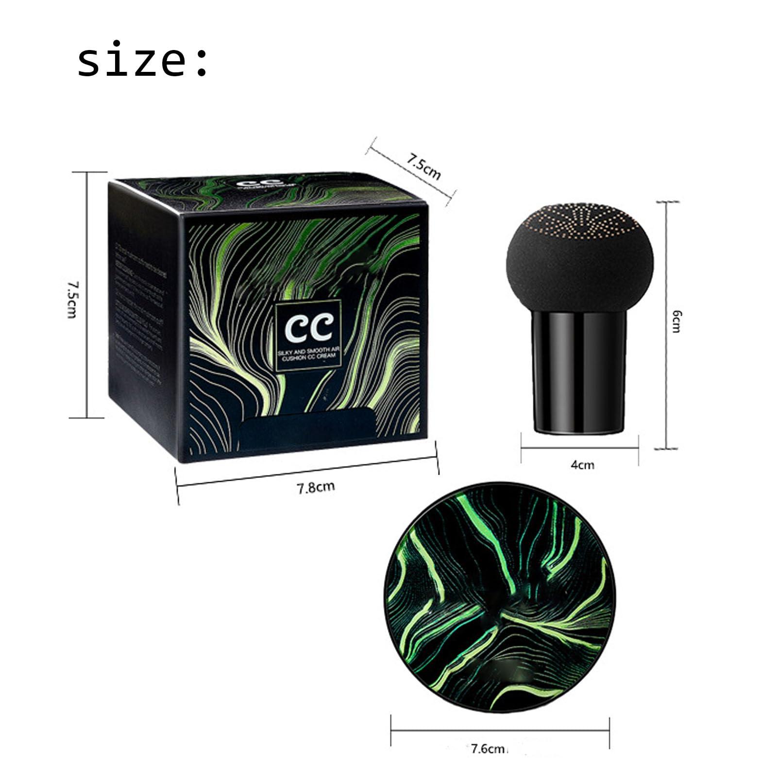 lfjfaecx Chaful Cushion CC Foundation, Air Cushion CC Cream Photo-Ready Foundation Look in Seconds, Long-Lasting Oil Control BB Cream Face Concealer 20 G (Ivory White)