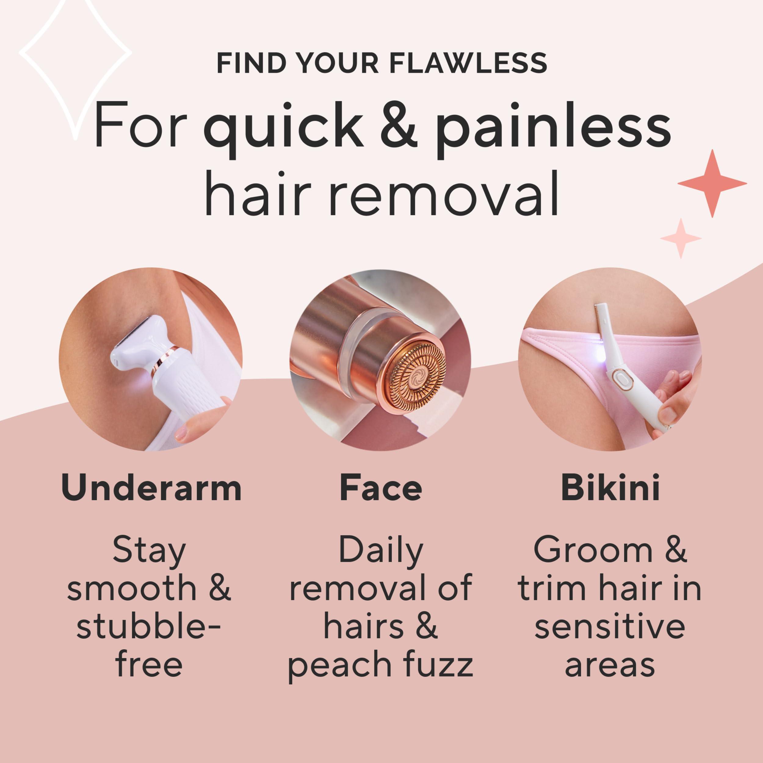 Finishing Touch Flawless Finishing Touch Flawless Legs, Electric Razor for Women, Pivoting Head Leg Hair Remover with LED Light for Instant and Painless Leg Hair Removal