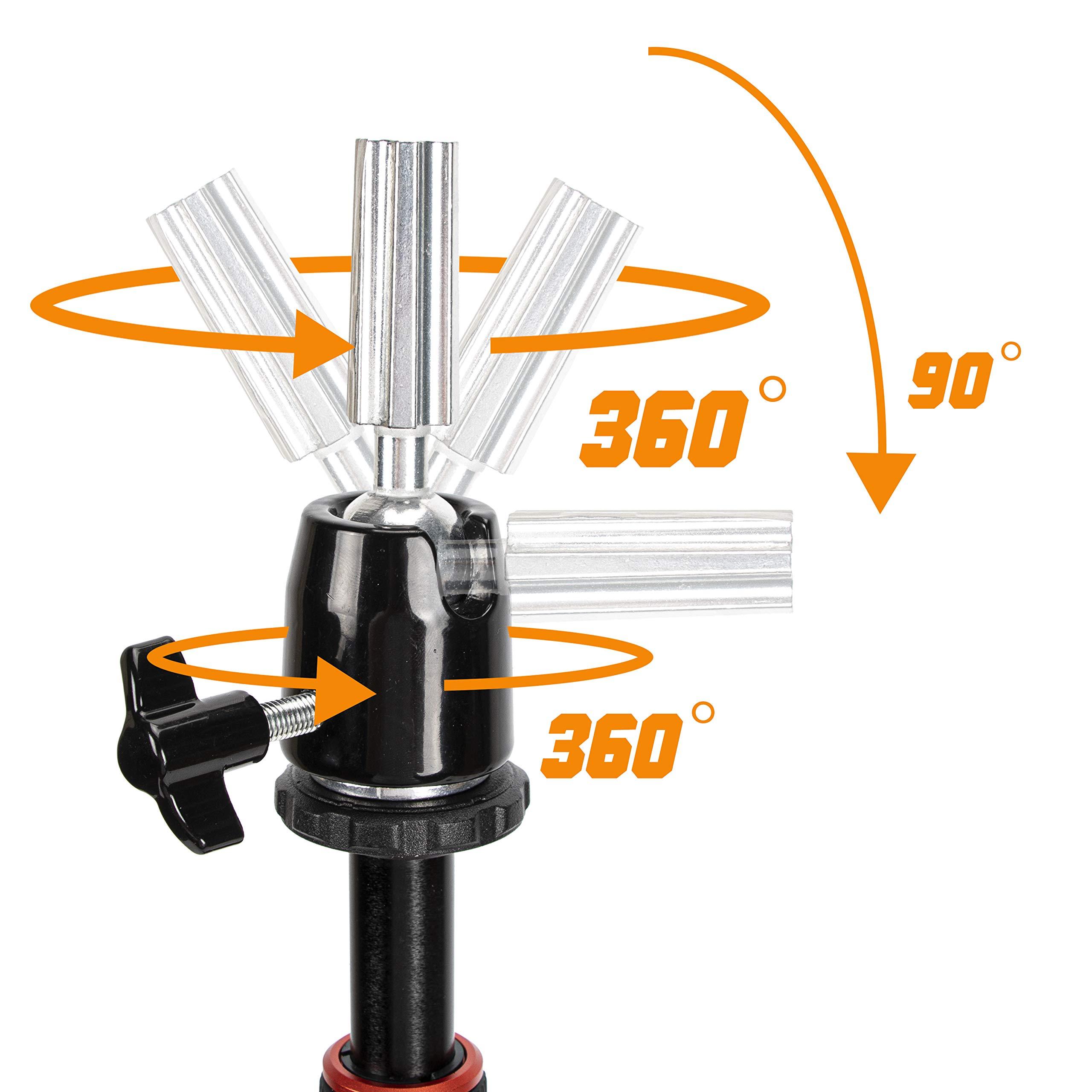 gexworldwide GEX 59\" Mannequin Tripod Multifunction Stand Canvas Block Training Doll Manikin Head Wig Stand for Cosmetology Hairdressing (Black)