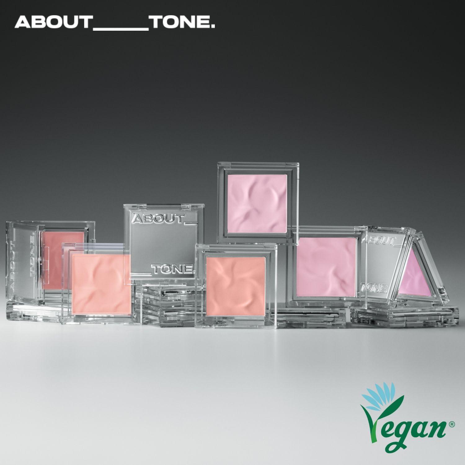 ABOUT TONE ABOUT TONE Fluffy Wear Blusher - Pressed Powder Cheek Blush with Airy and Soft Matte Blurring Finish Blendable & Buildable Natural Color Korean Makeup Vegan (08 DREAMY RASPBERRY)