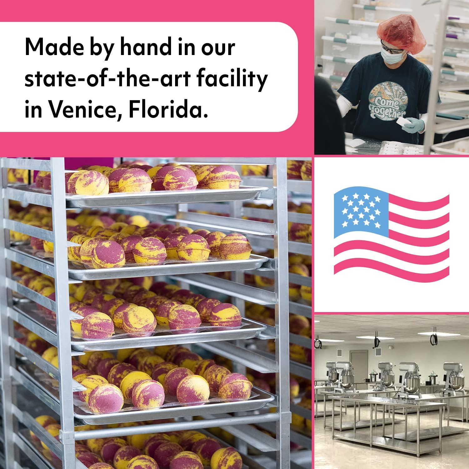 Bubbly Belle XXL 5oz Bath Bombs Gift Set, 12 USA Made Extra Large Fizzies with Fruity Scents