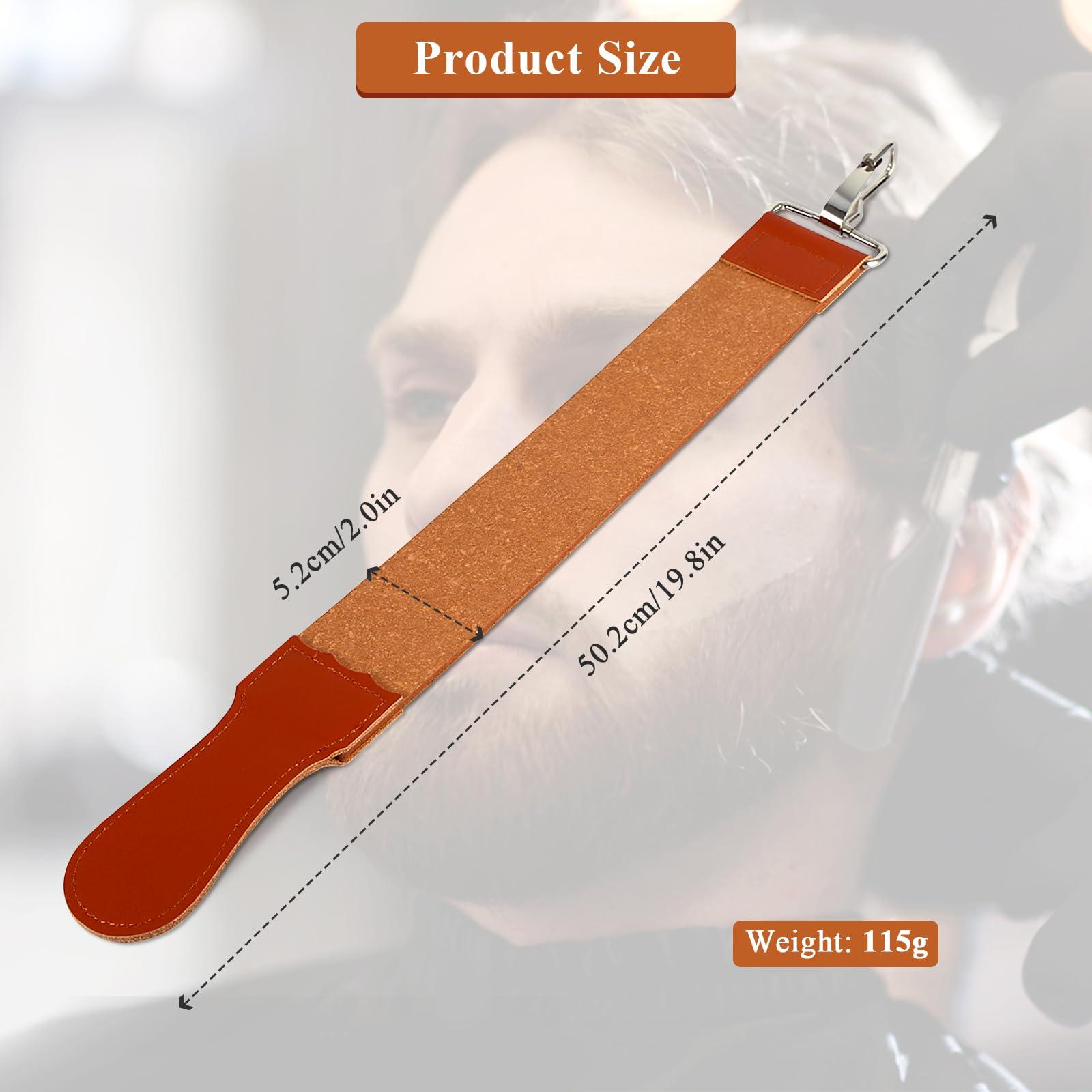 Estink Strops, Genuine Leather Strop Strap Barber Straight Folding Barber\'s Leather Sharpener Sharpening Belt, Double Sided Leather Strop for Sharpening and Smoothing After Honing Razors