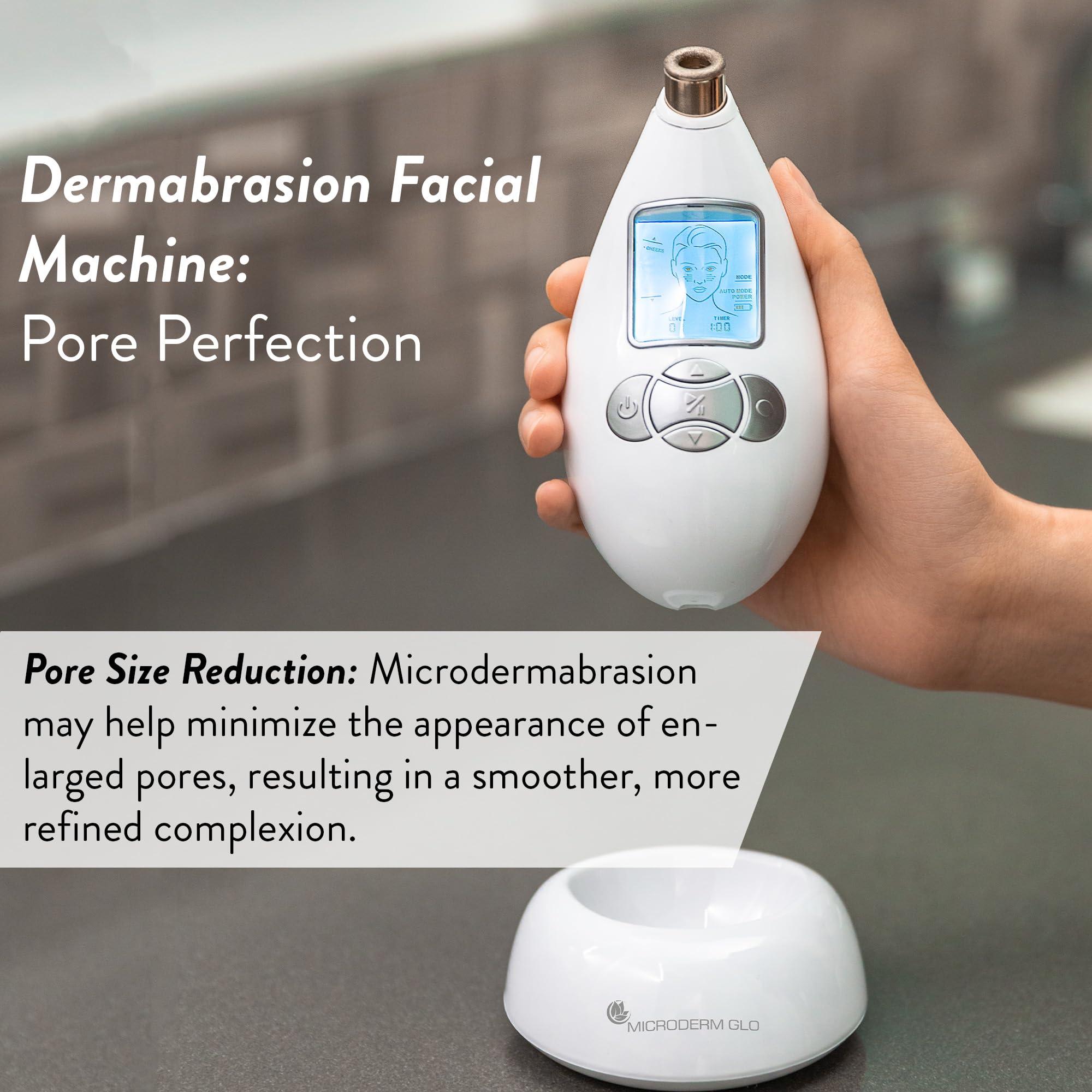 Microderm GLO Microderm GLO Diamond Microdermabrasion Machine - Best Gift for Women - Dermabrasion & Anti Aging Wrinkle Skincare - Home Facial Treatment System - Blackhead Remover & Exfoliator for Acne Scars