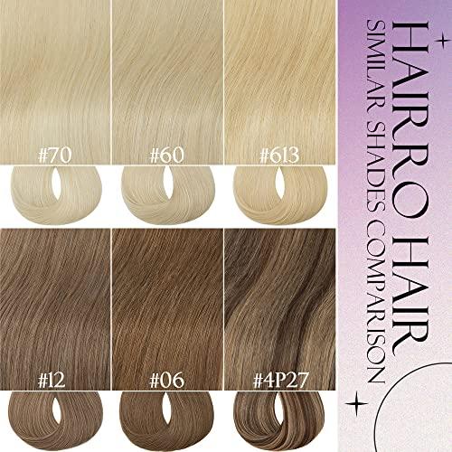 Hairro Hairro Microlink Human Hair Extensions Micro Loop Remy Hair For Women Micro Bead In Hair Invisible Pre Bonded Cold Fusion Loop Hair 14 Inch 50g 50 Strands #60 Platinum Blonde
