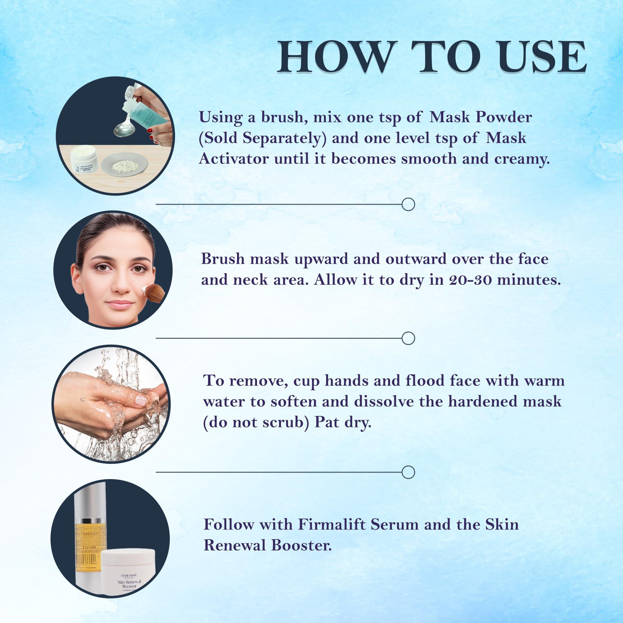 Distinction Distinction Firmalift Instant Firming Face Lift Powder & Activator Combo - Anti Aging to Tighten & Tone Skin for a Radiant & Youthful Glow - Great for Fine Lines Wrinkles