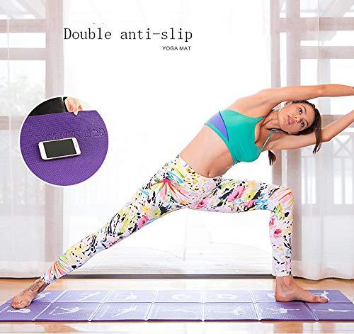 AKKY AKKY Travel Yoga Mat Foldable Lightweight Thin Hot Yoga Mat with Attached Carrying Strap and Travel Bag Sports Yoga Mat for All Types of Yoga,Aerobics,Martial Arts