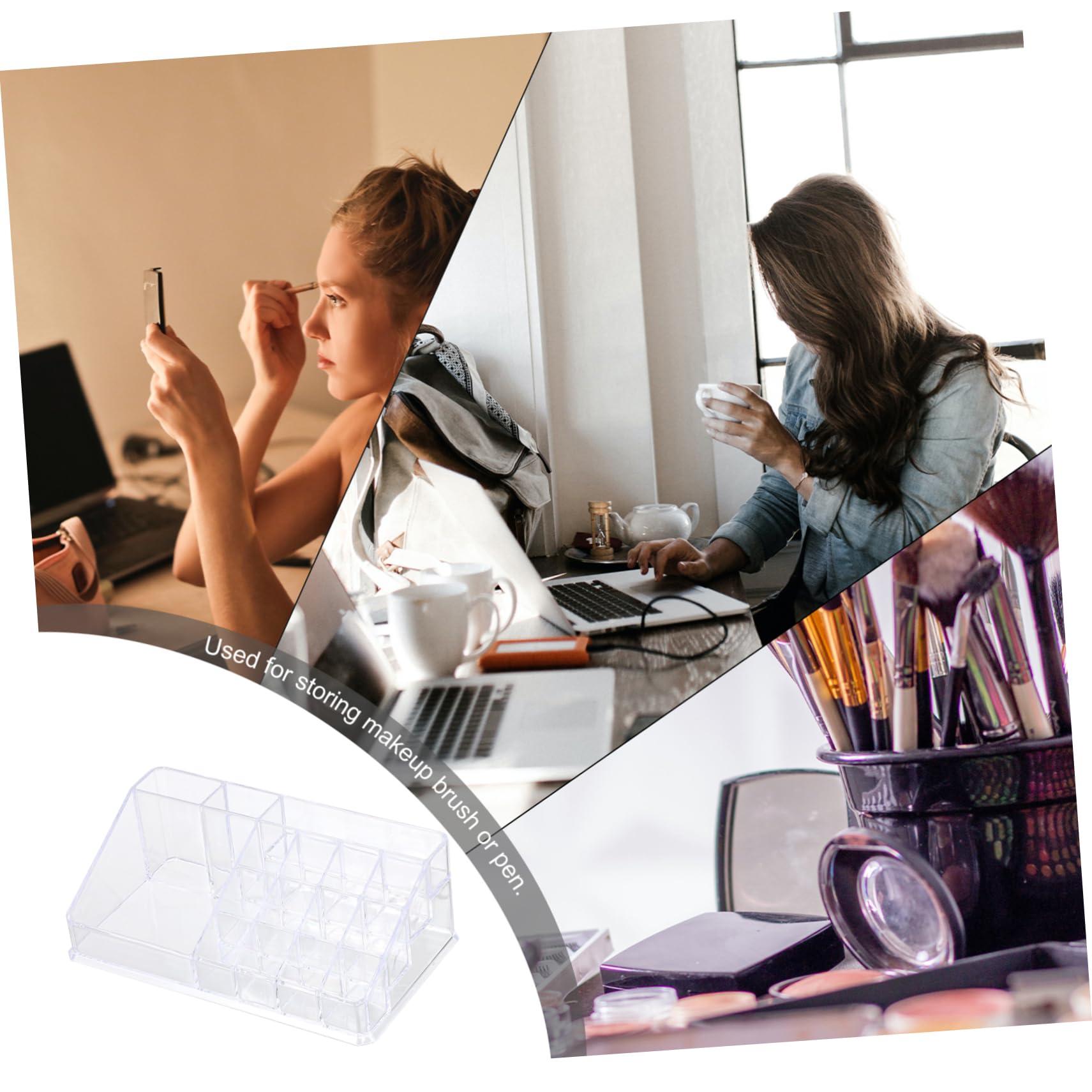 Mipcase Mipcase Box Lipstick Storage Box Makeup Organiser Storage Holder Cleaner Clear Makeup Organisers Compartments Cosmetic Display Cases Bins Makeup Brushes Skincare Lip Tint Palette Plastic