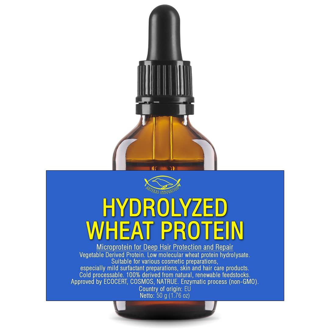 Artekas Innovation Artekas Innovation - HYDROLYZED WHEAT PROTEIN - Liquid - for Homemade Hair, Skin, Body Wash, Shampoos, Conditioners - 1.76 Oz