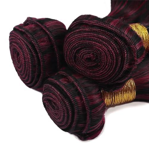 SUHKRPT 14 16 18 Inch P1B99J Bundles Highlight Body Wave Human Hiae Bundles Two Tone Black Mixed With 99J Burgundy Bundles Wine Red Body Wave Bundles Hair Extensions
