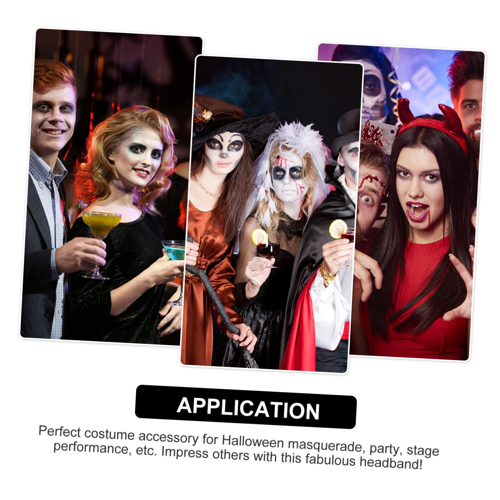 minkissy minkissy Costume Ram Horns Headband Lightweight and Unisex for Halloween Birthday and Daily Fashion