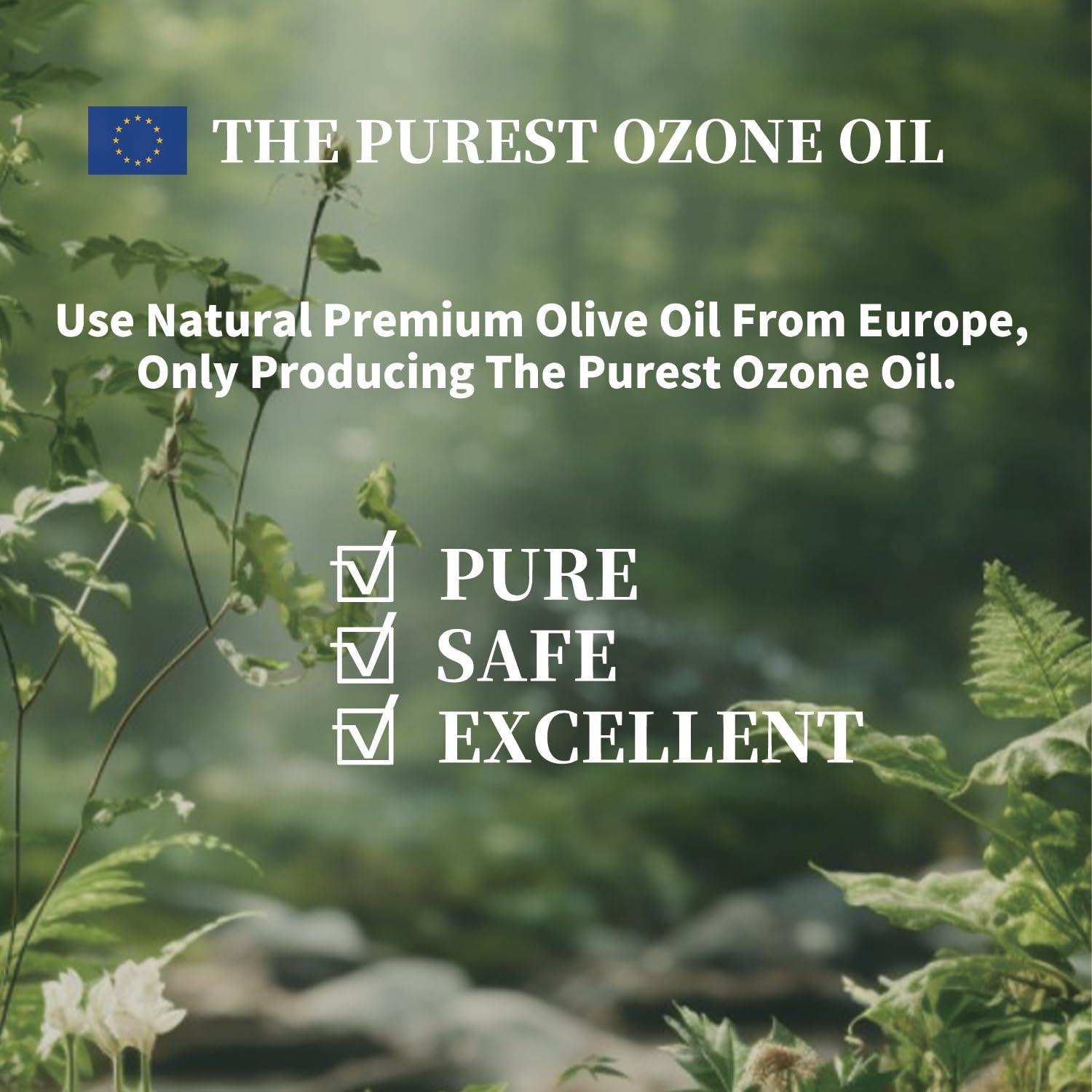 PrO3 PrO3 Fully Ozoneted Olive Oil-100% Pure Ozone Oil-1 OZ-Glass Dropper Bottle-Organic Natural for Skin Care Essence Oil- Rich in Reactive Oxygen.