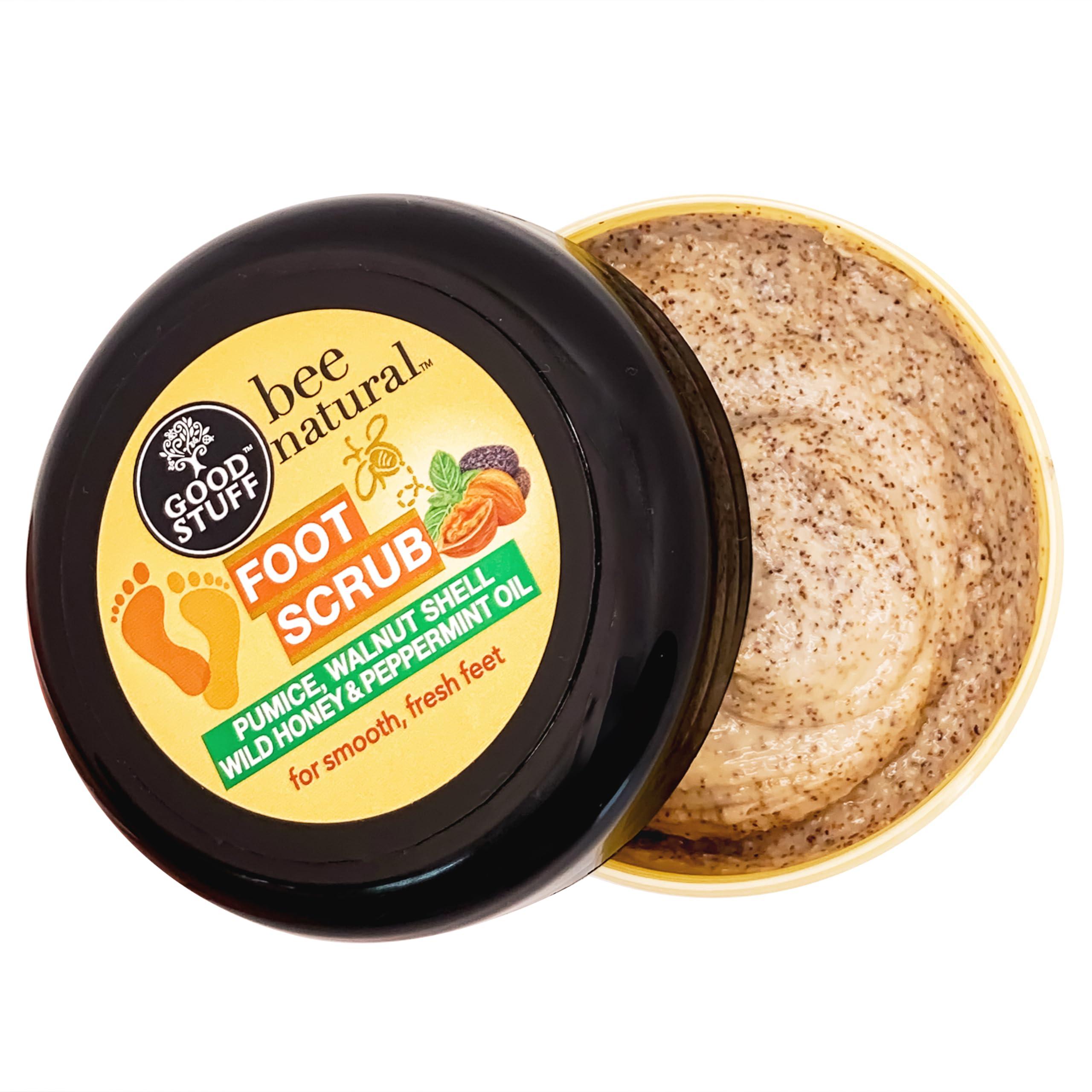 GOOD STUFF THE SKINCARE COMPANY Good Stuff Bee Natural Soothing Foot Scrub with Walnut Shell powder and Wild Honey 200ml /6.76 Fl.Oz