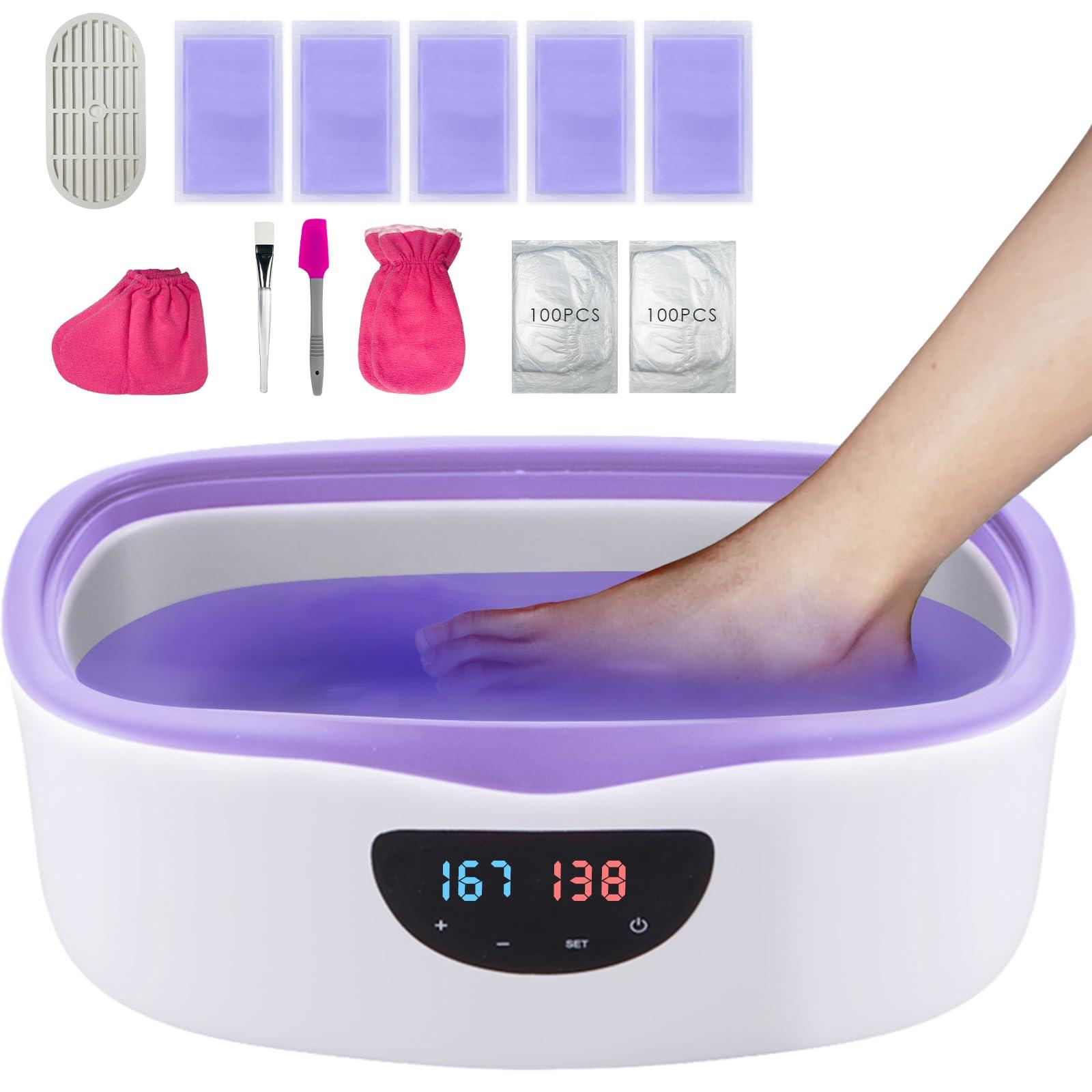 KmaxShip KmaxShip Paraffin Wax Machine for Hand and Feet Treatment - 5000ml Large Capacity Paraffin Wax Warmer with 3.85 lbs Refills, Moisturizing Kit Paraffin Hand Wax Machine - 213pcs Set