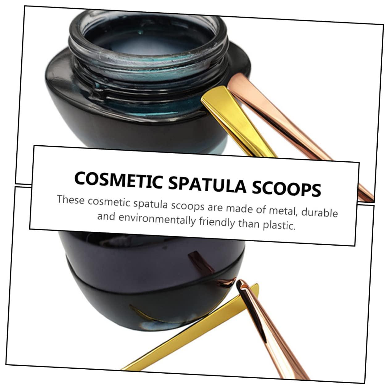 Ipetboom Ipetboom 6 Pcs Mask Tools Cream Container Facial Spoon Creams Patch Face Spatula Mini Makeup Skin Spatula Clay Mask for Face Moisturizing Cream Spatula Scoop Face Scrubber Stain Zinc Alloy